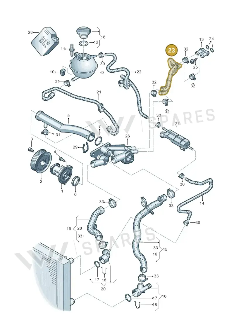 6R0122157B — SEAT Ibiza Reference (2008-2011) diagram 461121320, position 23