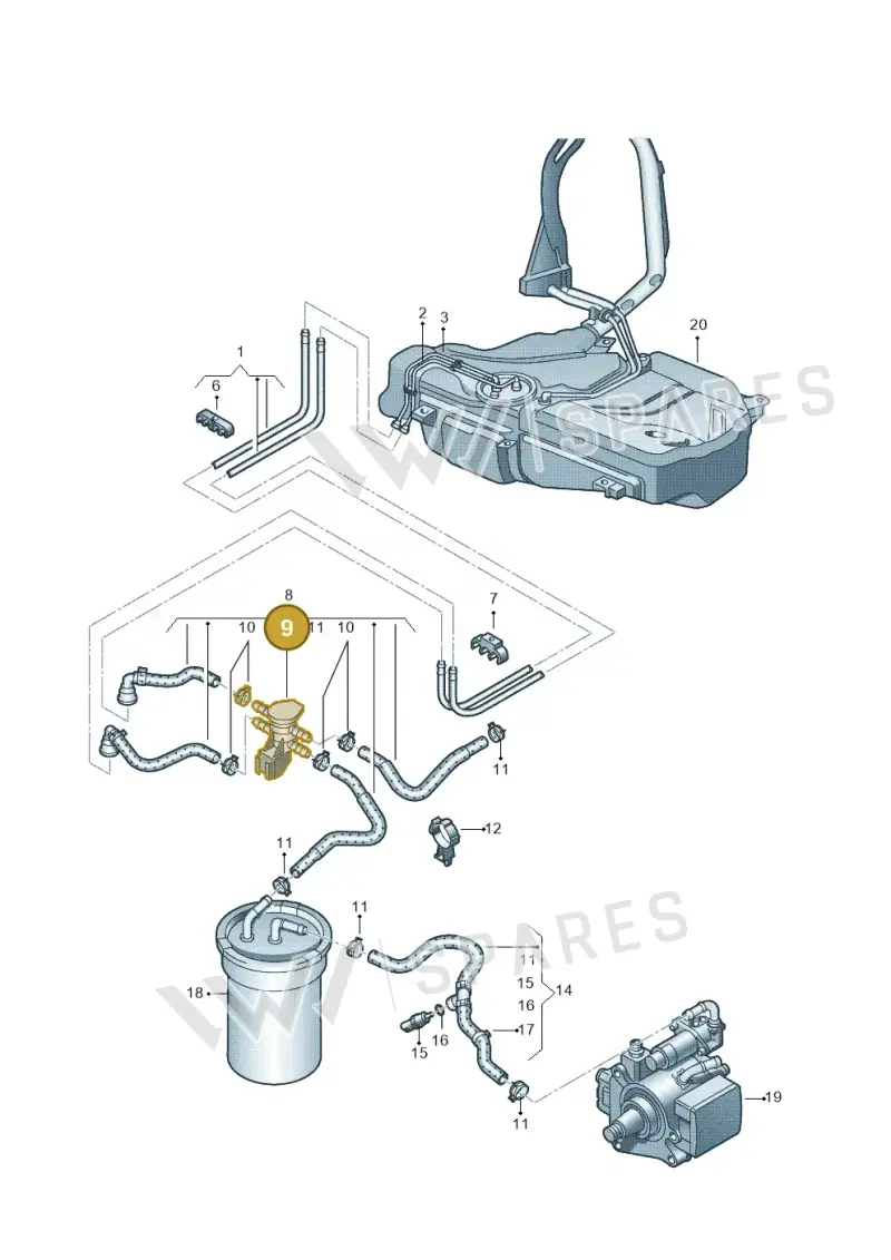 6R0127247B — SEAT Ibiza Reference (2012-2012) diagram 672201250, position 9