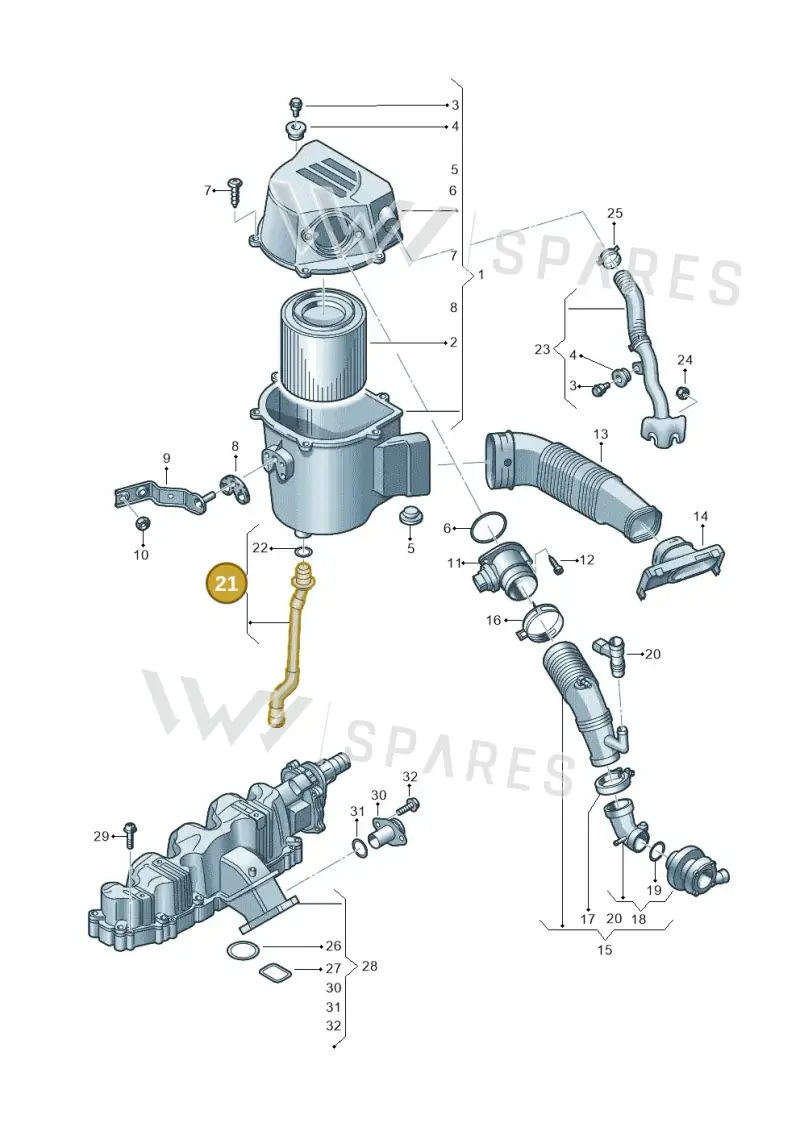 6R0129637F — SEAT Toledo Reference (2012-2015) diagram 672129500, position 21
