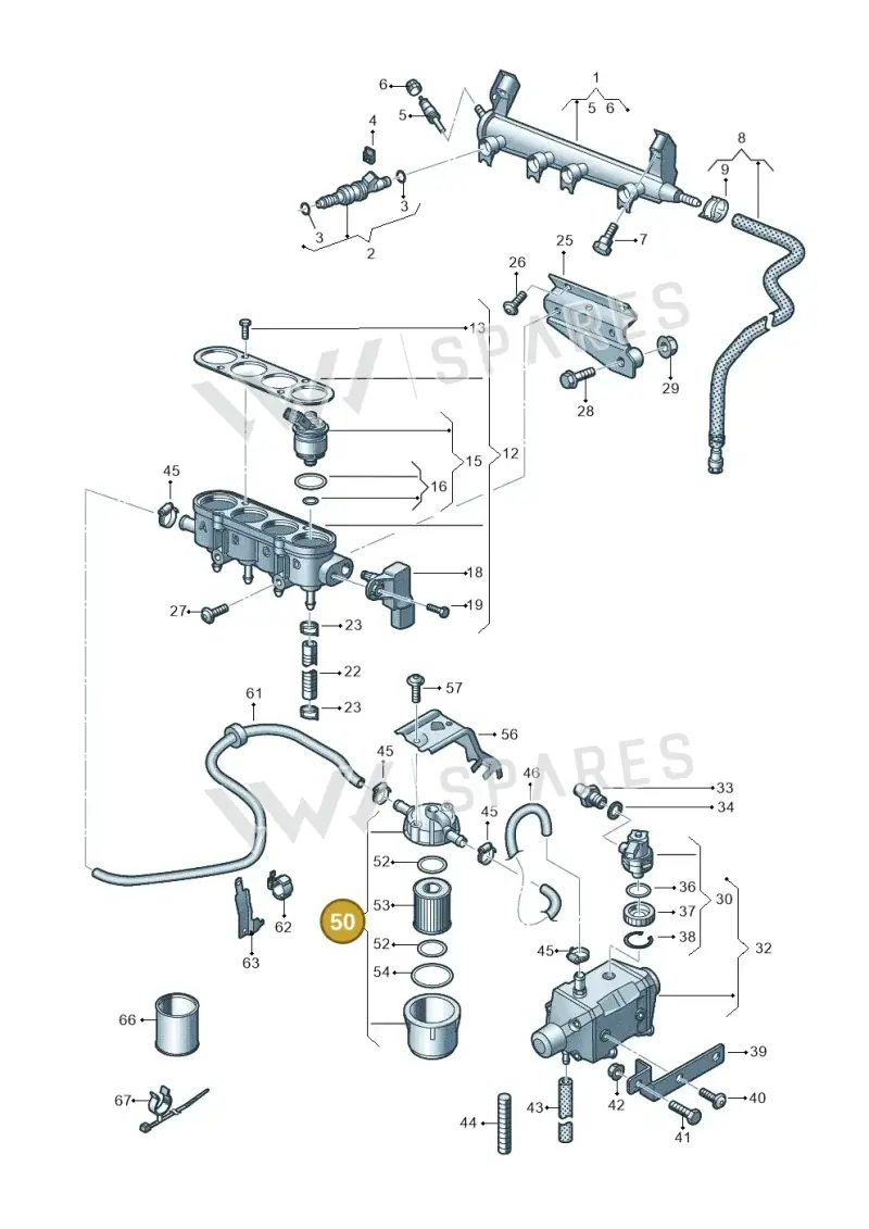 6R0133511C — SEAT Altea XL Reference (2013-2013) diagram 649133440, position 50