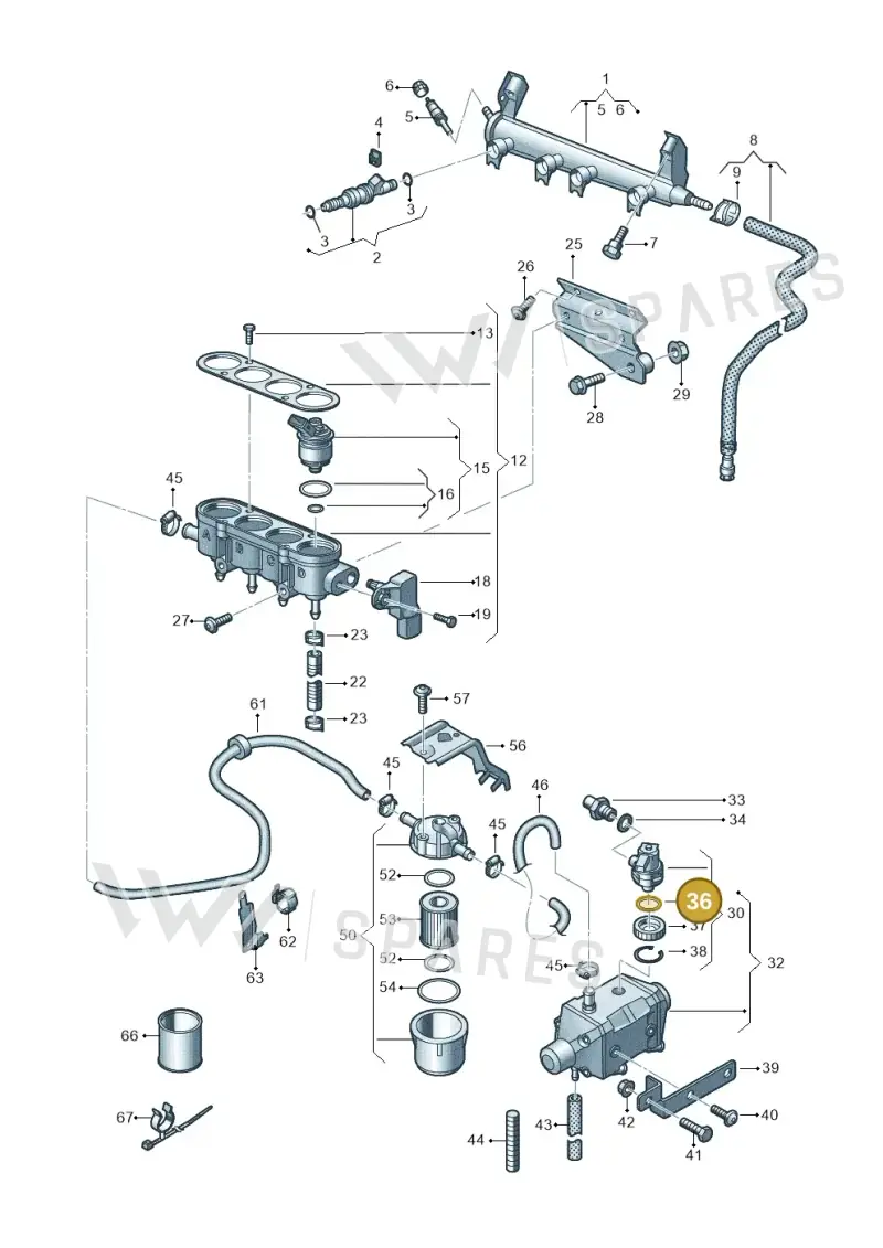 6R0133696 — SEAT Altea XL Reference (2013-2013) diagram 649133440, position 36