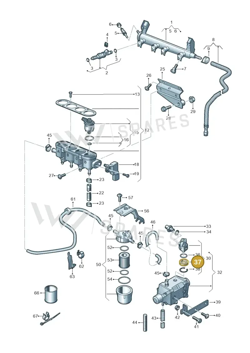 6R0133843 — SEAT Altea XL Reference (2013-2013) diagram 649133440, position 37