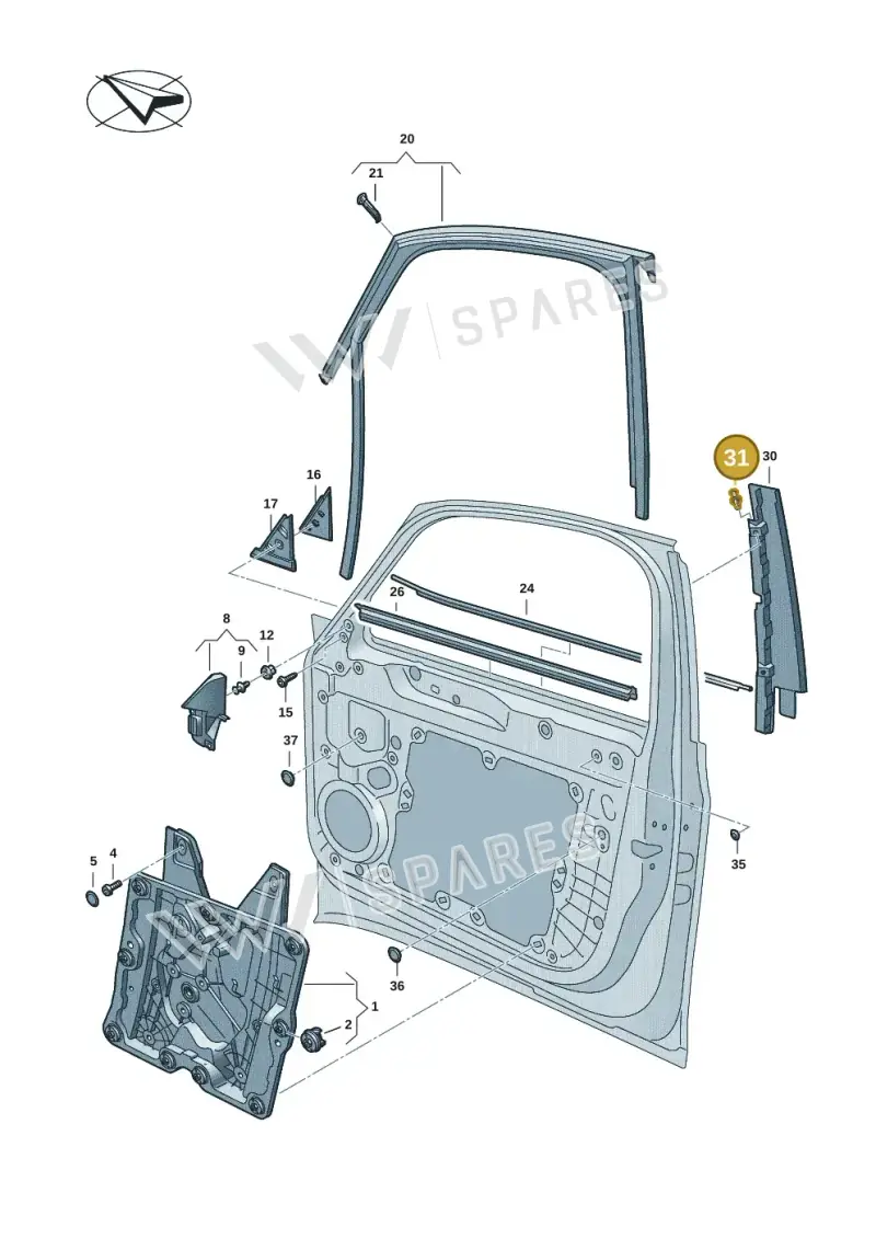 6R0839829D — SEAT EBoost CUPRA (2021-) diagram 10a837500, position 31