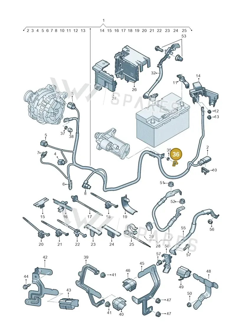 6R0971901 — SEAT Formentor TSI CUPRA (2020-) diagram 596972000, position 36