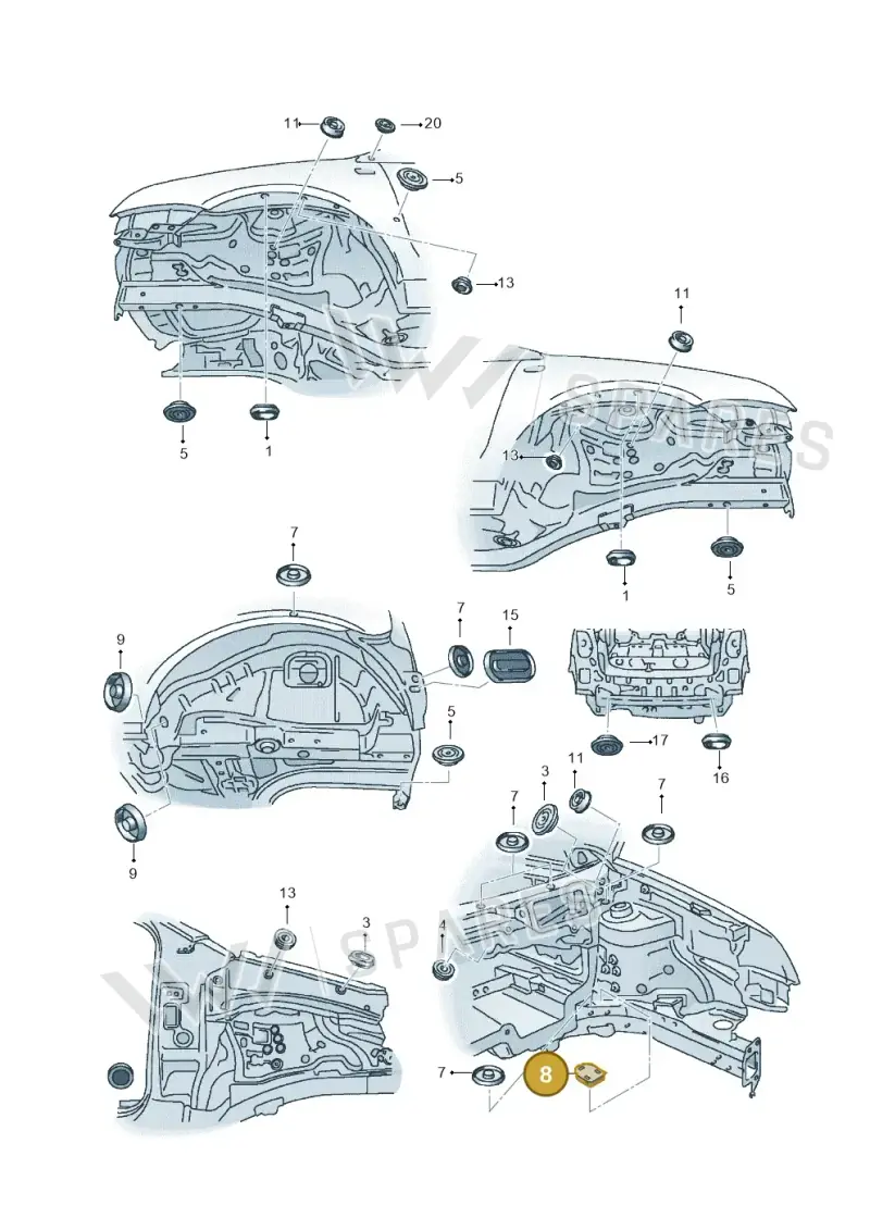 6R0971908 — SEAT Ibiza Stylance (2015-) diagram 639803360, position 8