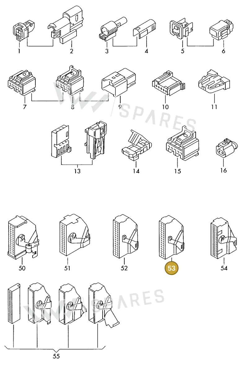 6R0973206 — SEAT 1J0 platform diagram 198973800, position 53
