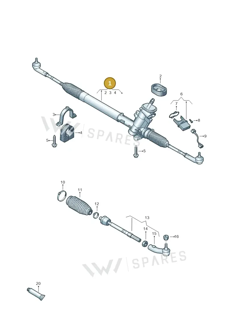 6R1423055D — Skoda Rapid (2012-2022) diagram 672423500, position 1