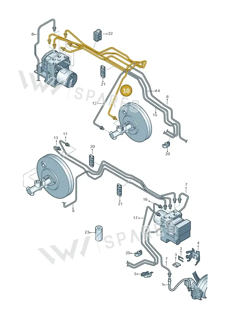6R1614739AA — Volkswagen Polo (2012-2014) diagram 672611200, position 10