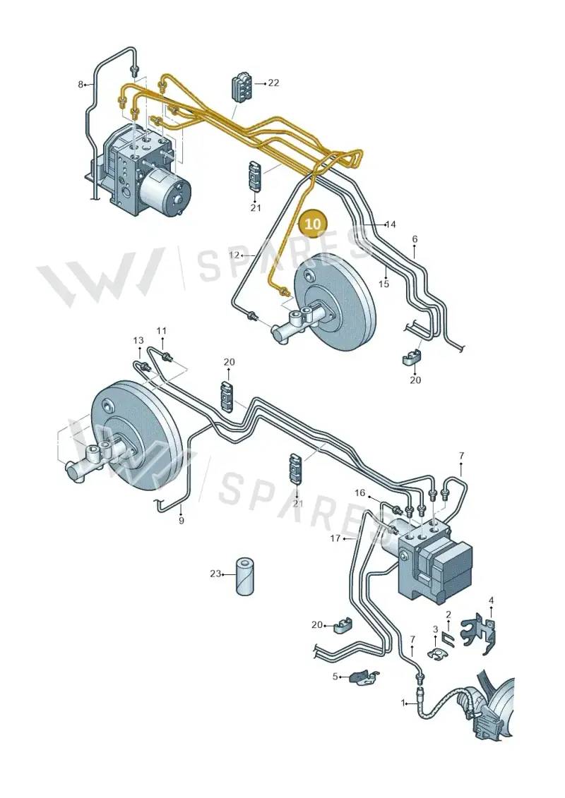 6R1614739F — Volkswagen Polo (2012-2014) diagram 672611200, position 10