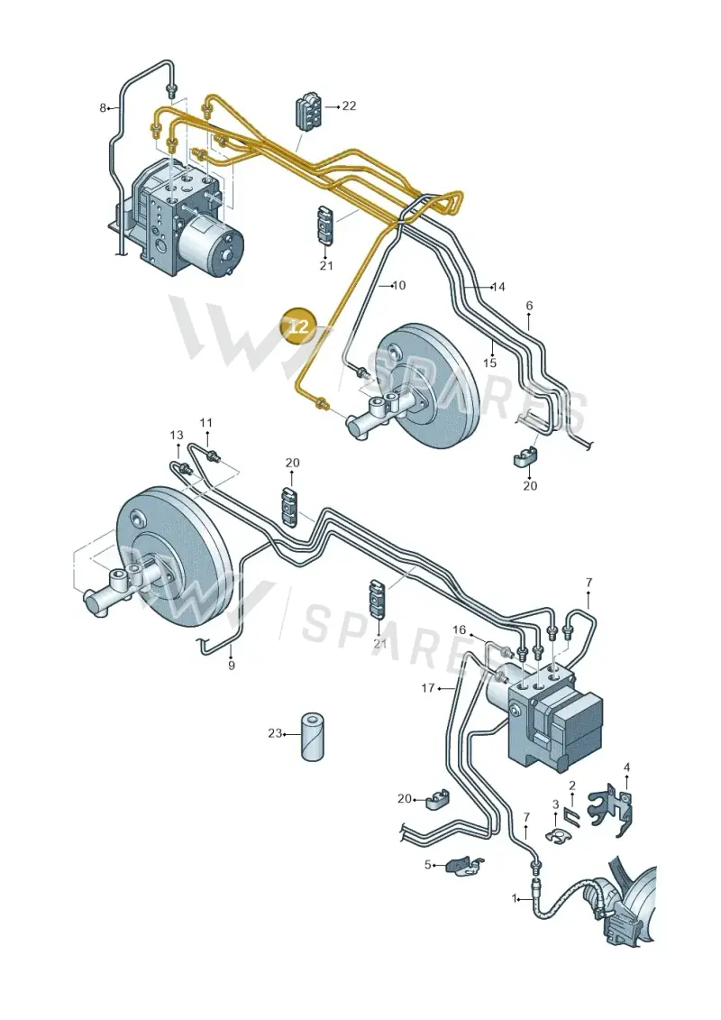 6R1614740F — Volkswagen Polo (2012-2014) diagram 672611200, position 12