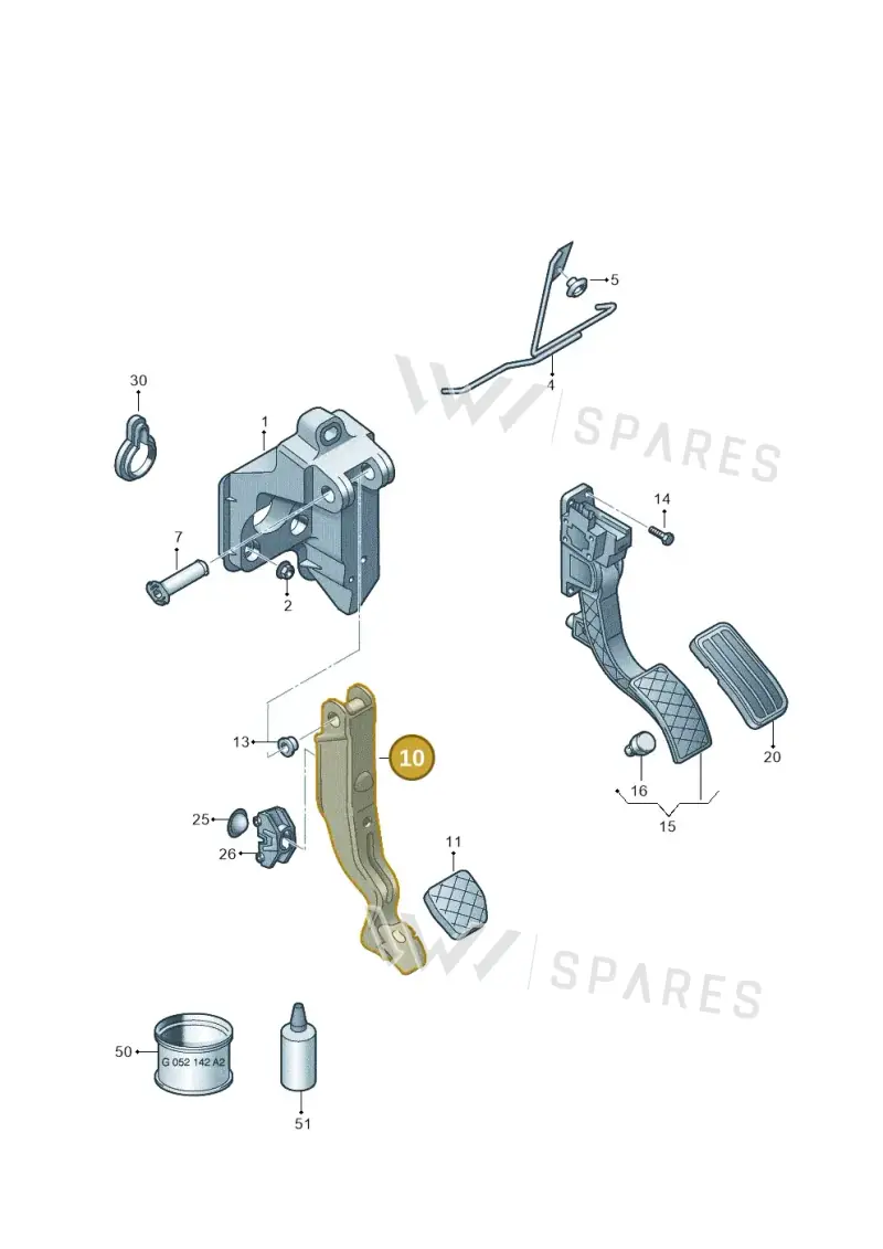 6R1723141 — Volkswagen Polo (2012-2014) diagram 672721600, position 10