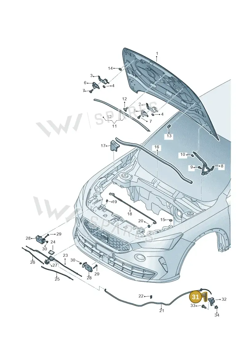 6R1823533 — SEAT Formentor TSI CUPRA (2020-) diagram 5ff823000, position 31