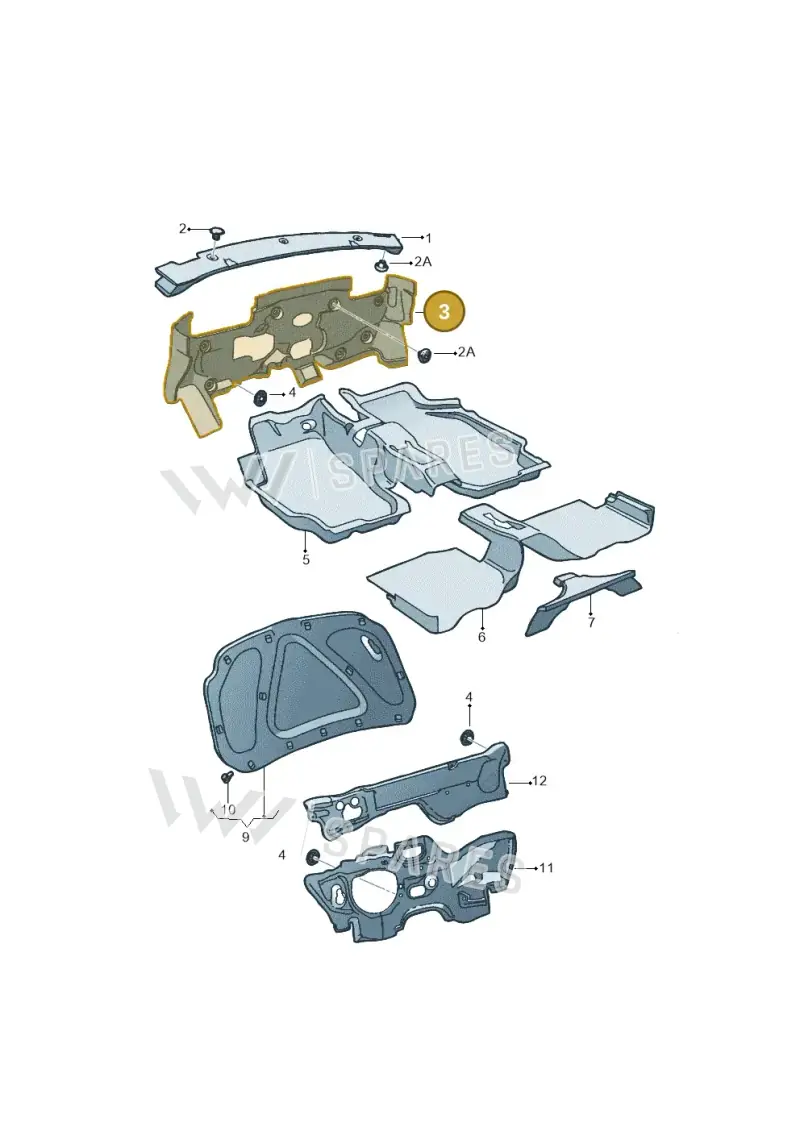 6R1863925C — SEAT Ibiza (2012-) diagram 254863200, position 3