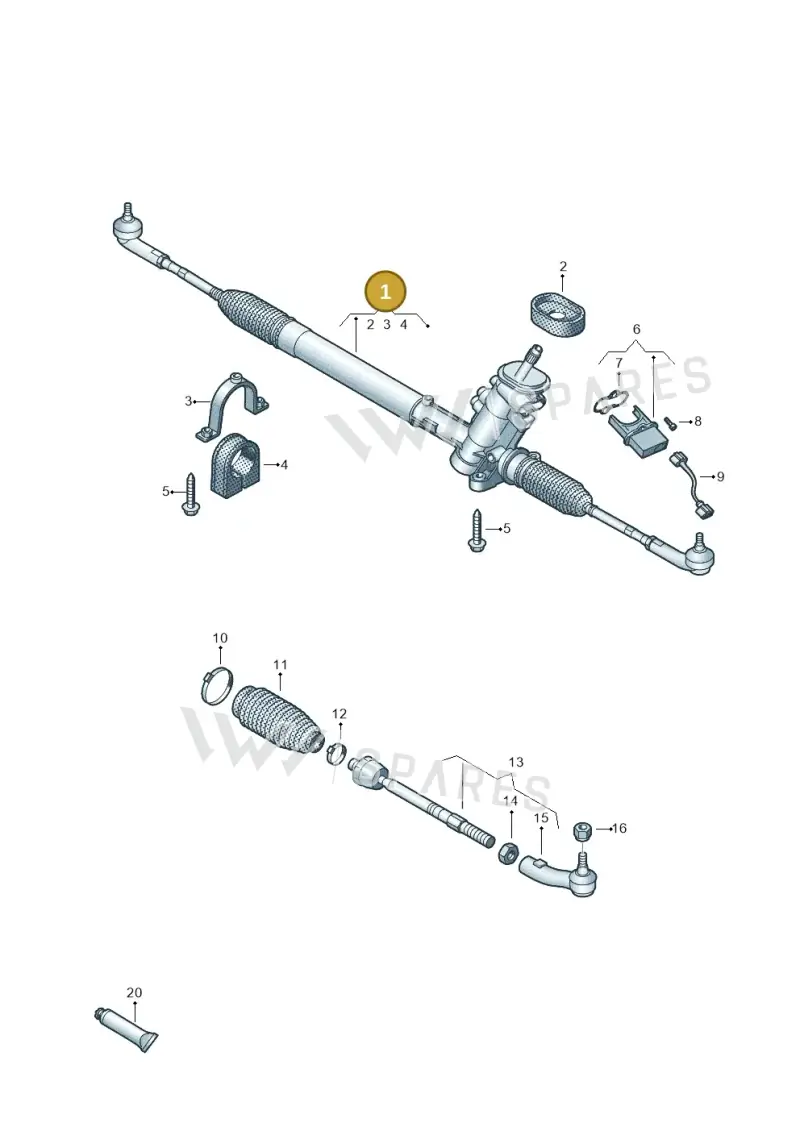 6R2423055B — Skoda Rapid (2012-2022) diagram 672423500, position 1