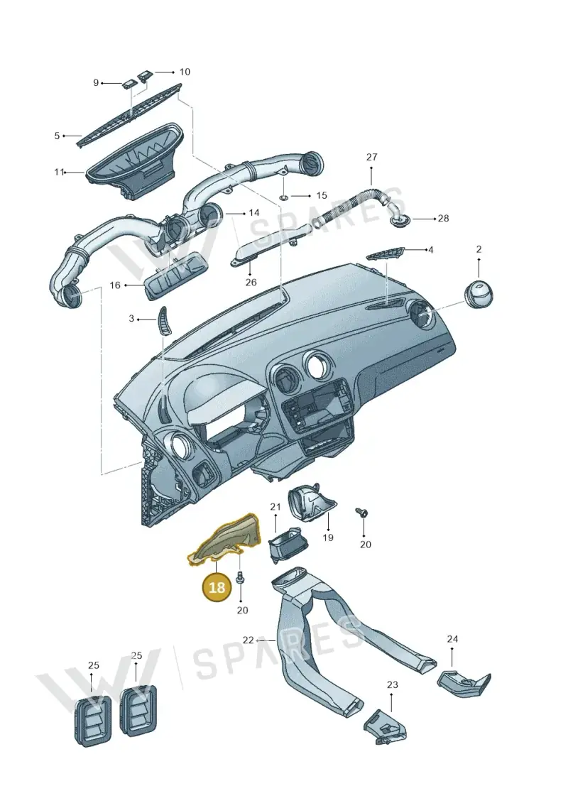 6R2819151 — SEAT Ibiza Stylance (2015-) diagram 639819300, position 18