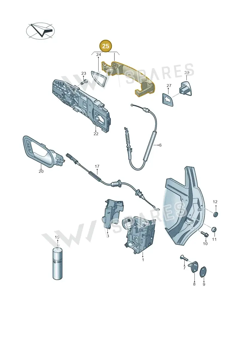6R4837205D3FZ — SEAT Toledo Reference (2015-2019) diagram 672839000, position 25