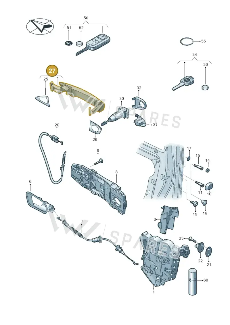 6R4837205D3FZ — SEAT Toledo Reference (2015-2019) diagram 727837000, position 27
