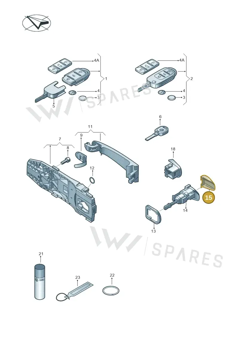 6R4837879A3FZ — SEAT Ibiza Stylance (2015-) diagram 634837100, position 15