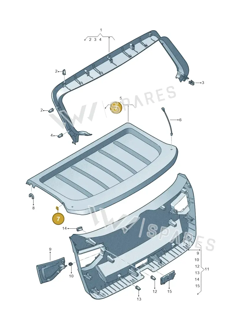 6R6867097 — SEAT Ateca Style (2016-) diagram 893867900, position 7