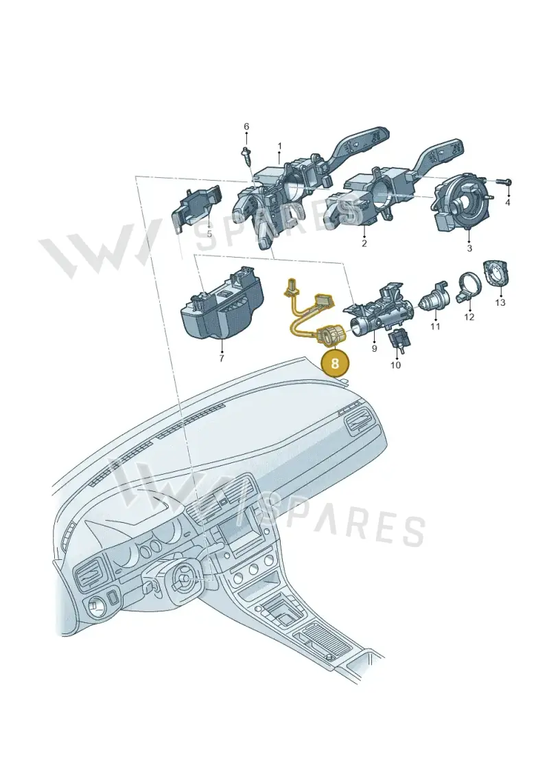 6RA905865B — SEAT Arona FR (2017-) diagram 879953500, position 8