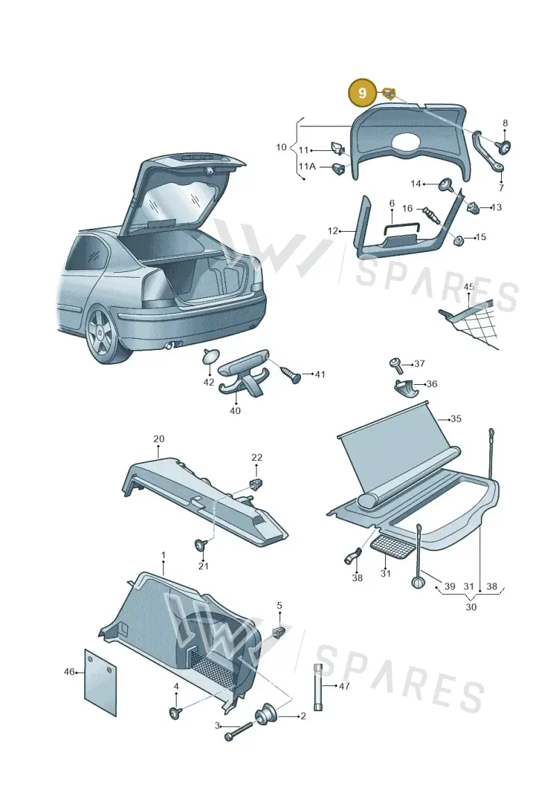 6U0868563A — Skoda Octavia ambiente (2008-2013) diagram 419867800, position 9