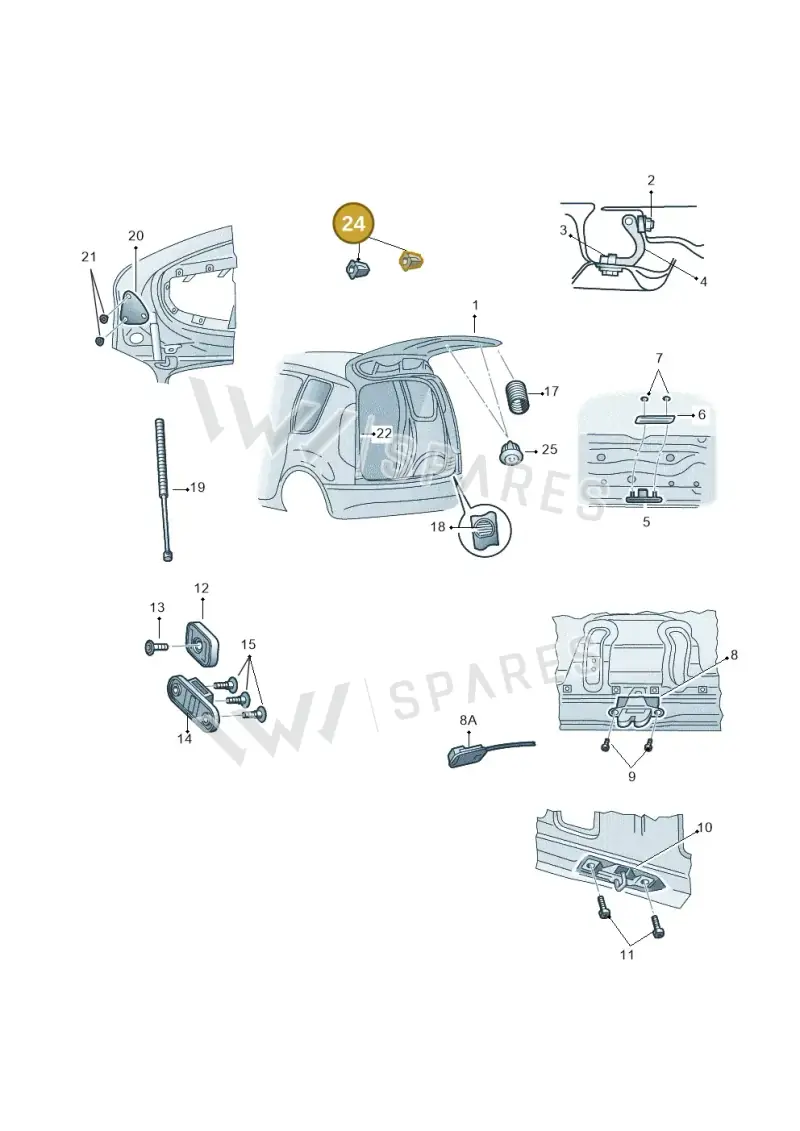 6U0868563A — Skoda Roomster (2010-2015) diagram 481827100, position 24
