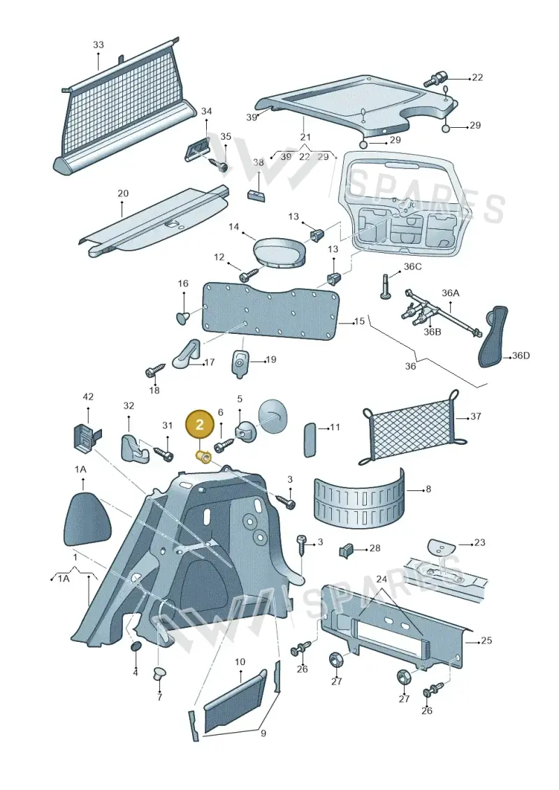 6U0868563A — Skoda Fabia Ambiente (2009-2013) diagram 608867800, position 2