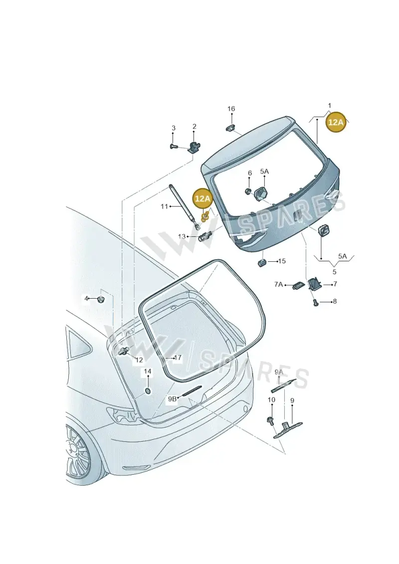 6X0827439C — SEAT Leon ST Stylance (2016-2020) diagram 754827000, position 12A