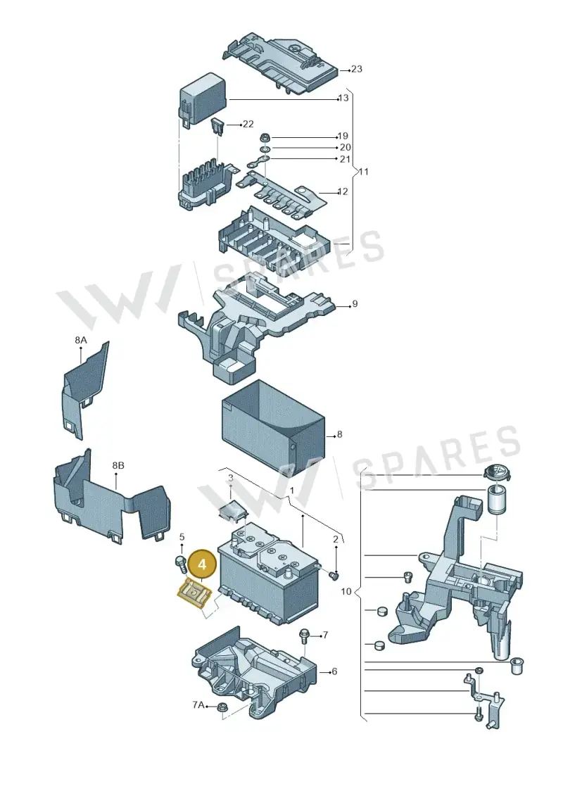 6X0959502A — SEAT Ibiza Reference (2011-2012) diagram 672915200, position 4