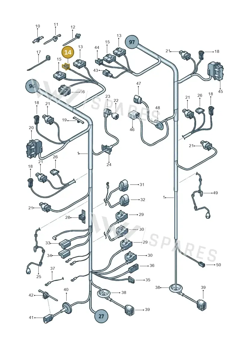 6X0972773 — SEAT Ibiza Reference (2012-2012) diagram 639971840, position 14