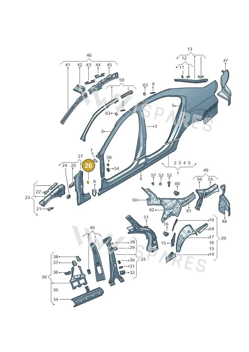 6Y0831342A — Skoda Octavia (2017-2020) diagram 753809300, position 26+28
