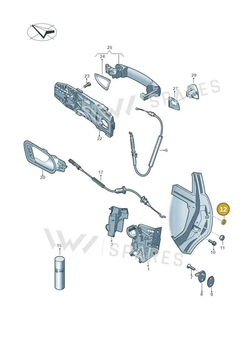 6Y0837798 — SEAT Toledo (2015-2019) diagram 672839000, position 12