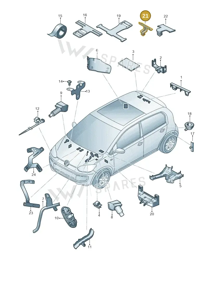 6Y0972596 — SEAT Mii electric (2020-2021) diagram 772972010, position 21