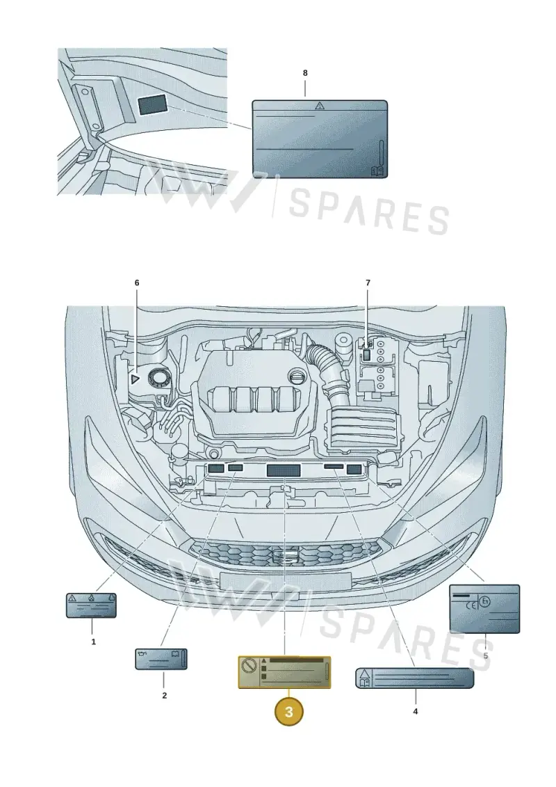 701010002A — SEAT Leon style (2019-) diagram 5fn010010, position 3