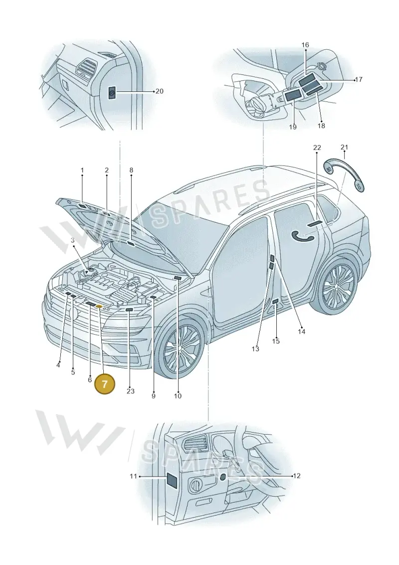 701010002F — SEAT Tarraco FR (2018-2024) diagram 884010000, position 7