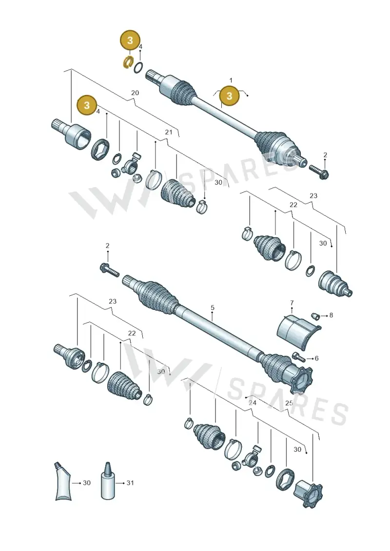 7E0407297 — SEAT Formentor TSI CUPRA (2020-) diagram 827407390, position 3