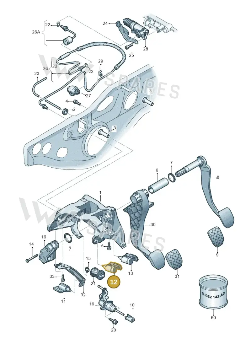 7H0927189 — SEAT Exeo ST Reference (2008-2011) diagram 454721300, position 12