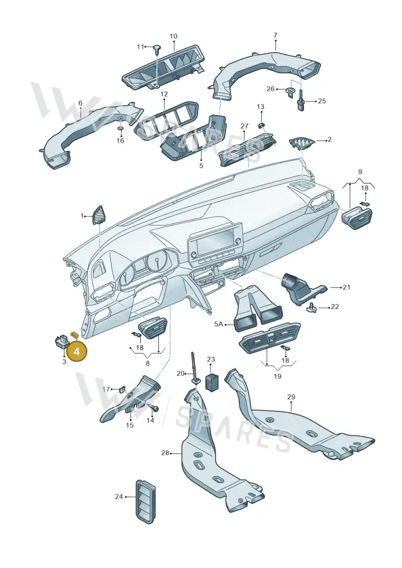 7L0907323 — SEAT Formentor TSI CUPRA (2020-) diagram 5fn819030, position 4