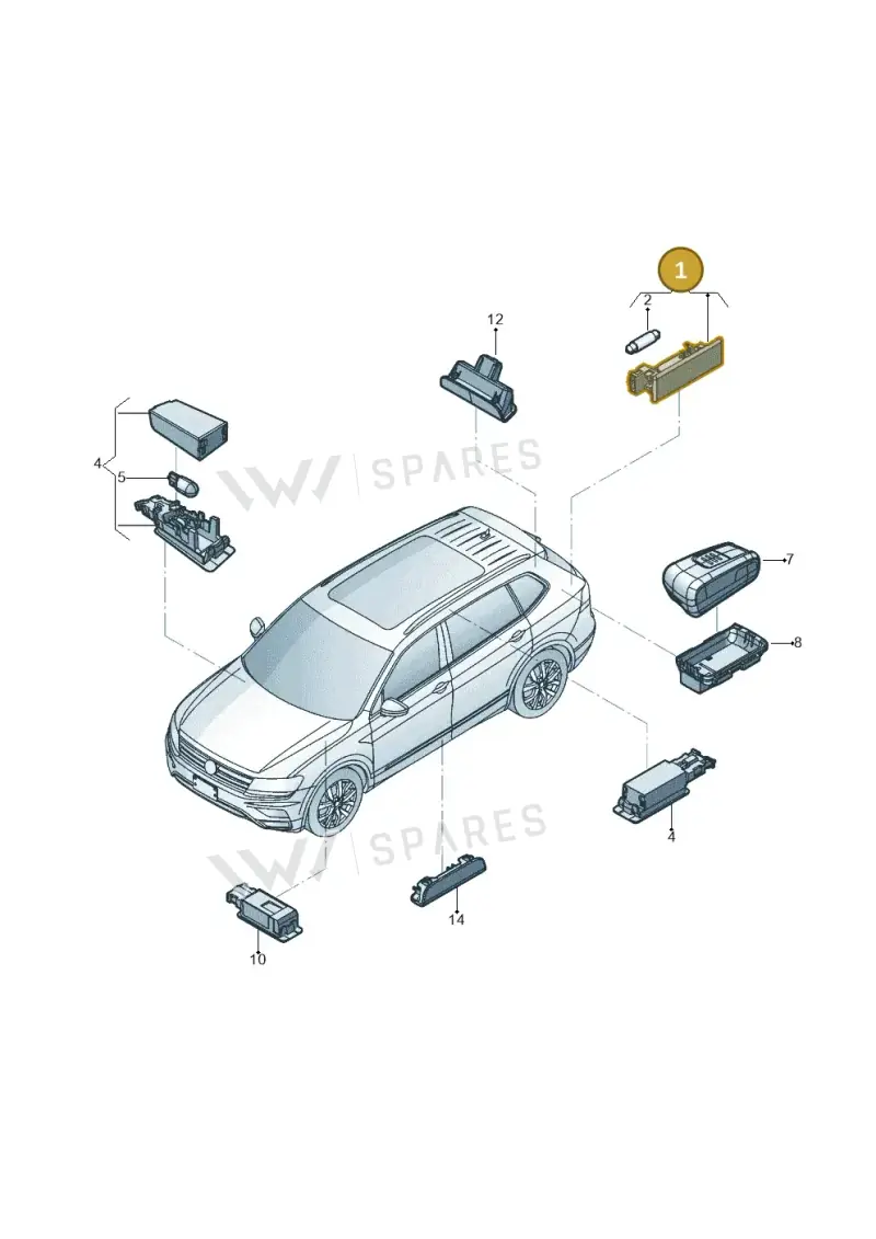 7L6947101A — SEAT Tarraco FR (2018-2024) diagram 833947050, position 1