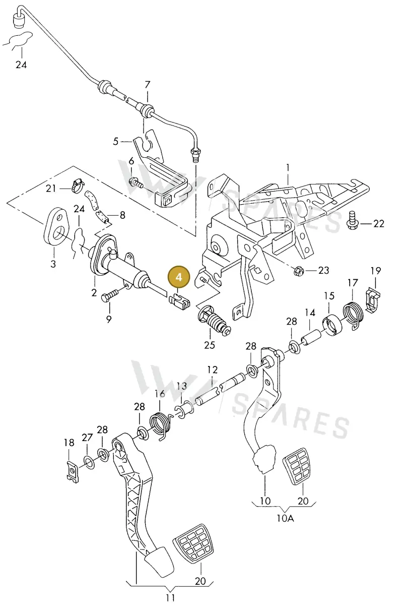 7M0721357 — SEAT ALHAMBRA (1996-2000) diagram 162721250, position 4