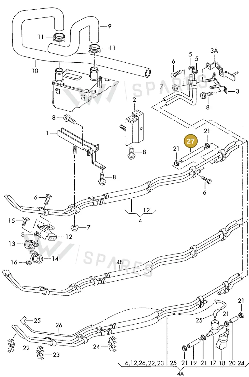 7M0819362AH — SEAT ALHAMBRA (1996-2000) diagram 192819270, position 27