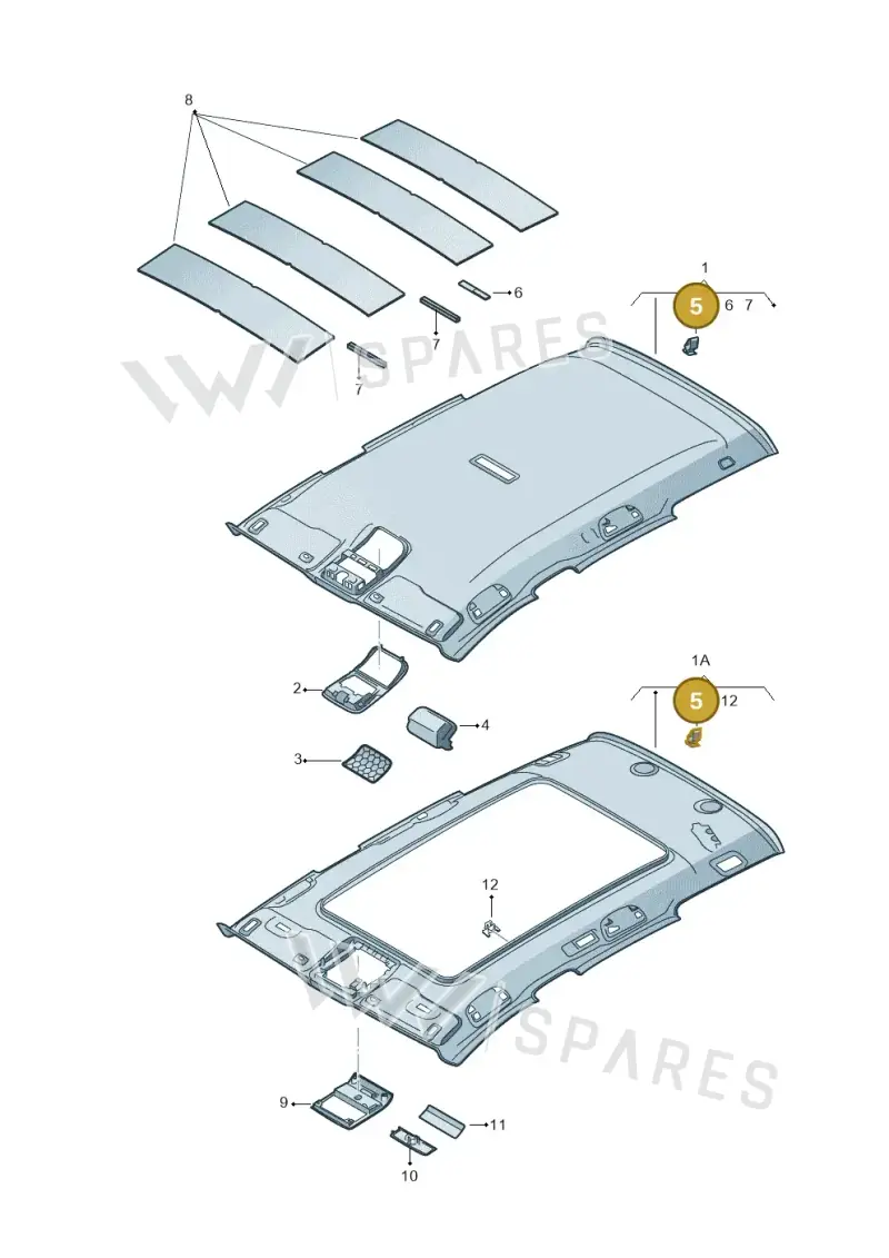 7M0868563 — SEAT Ateca Style (2016-) diagram 893867550, position 5