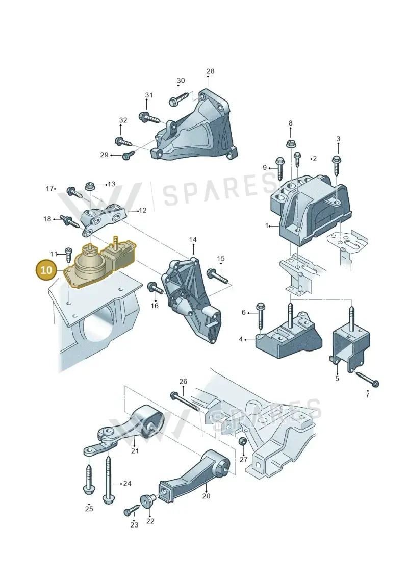 7M3199132N — SEAT Alhambra (2006-2010) diagram 244199200, position 10