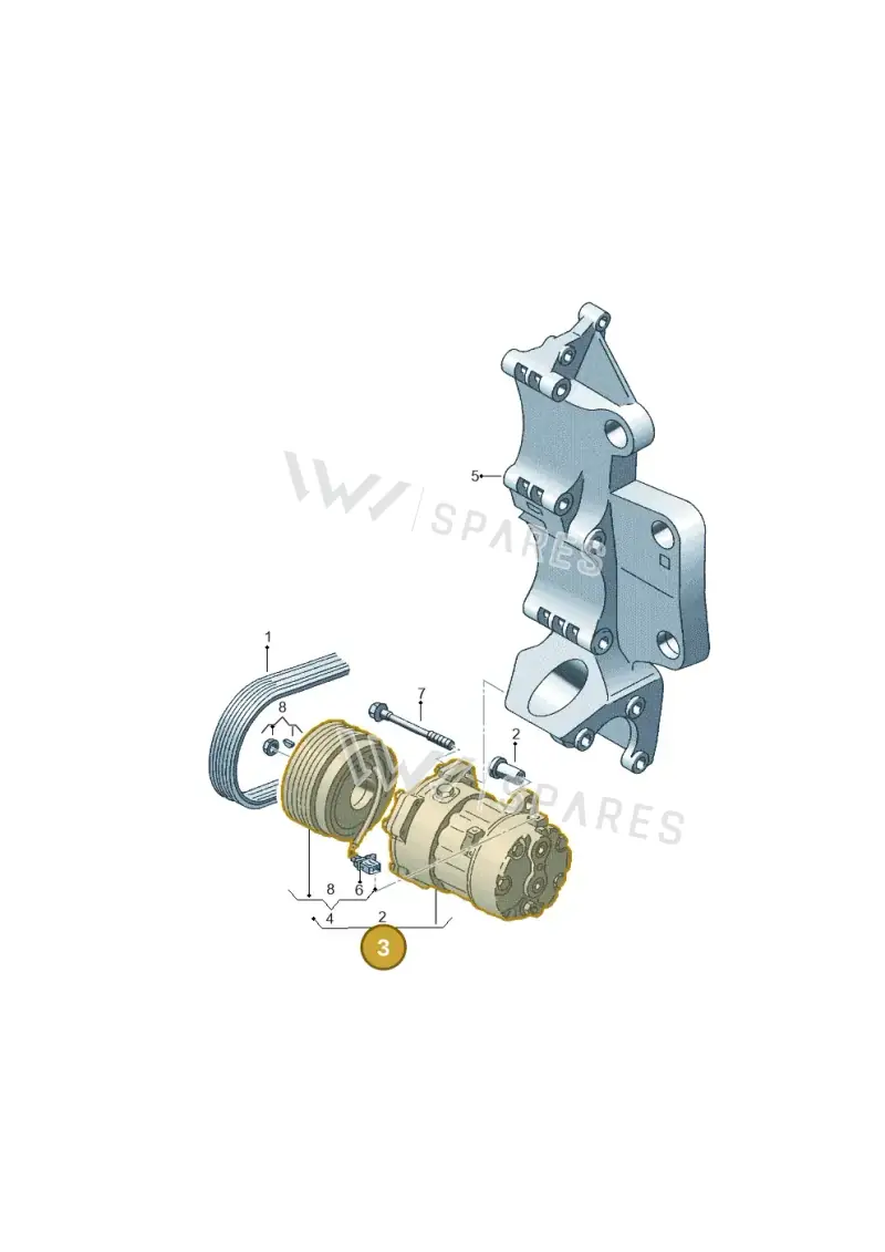 7M3820803BX — SEAT Alhambra (2006-2010) diagram 244260100, position 3