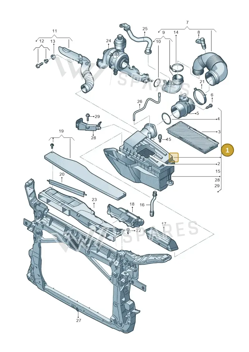 7N0129607 — SEAT Alhambra Stylance (2015-2022) diagram 863129400, position 1