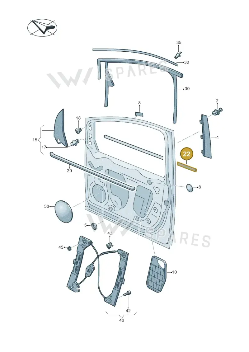 7N0837477D5AP — SEAT Alhambra Stylance (2015-2022) diagram 689837600, position 22