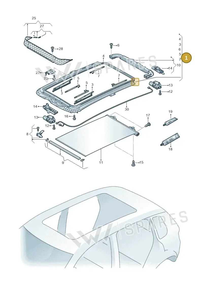 7N0877049A — SEAT Alhambra Stylance (2010-2013) diagram 634877100, position 1