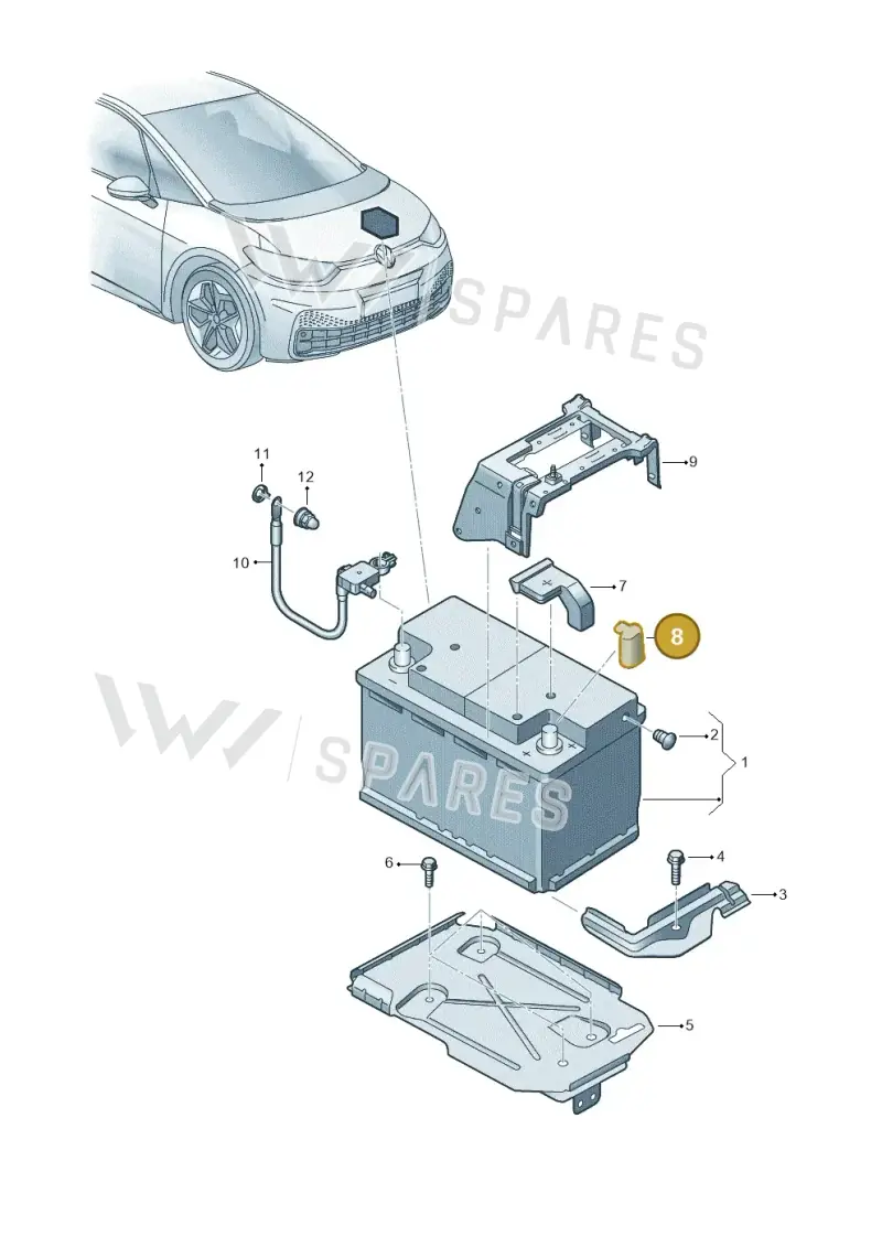 7N0915429A — SEAT EBoost CUPRA (2021-) diagram 10a915000, position 8