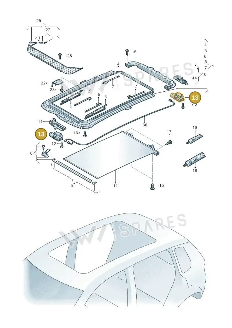 7N0959591B — SEAT Leon ST Stylance (2016-2020) diagram 634877100, position 13