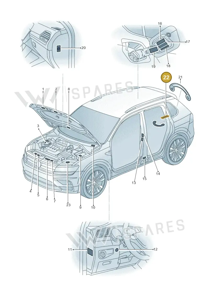 7P0010804Q — SEAT Tarraco FR (2018-2024) diagram 884010000, position 22